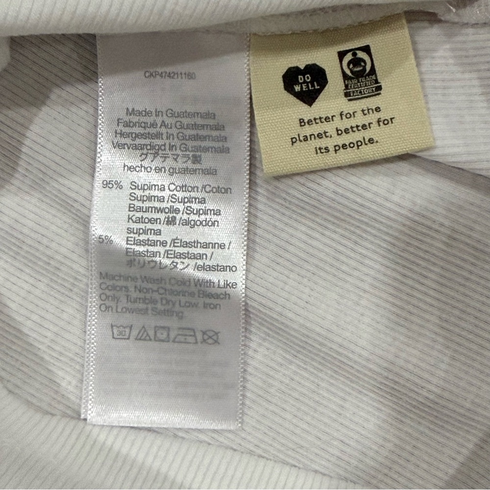 Madewell XXS Women’s White Ribbed Tank Top - Picture 6 of 6